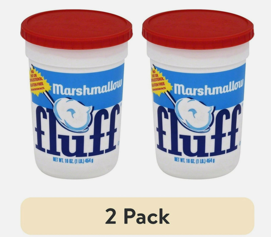 NEW Marshmallow Fluff spread Gluten Free Fat Free 16 oz Tub 2 Pack FREE SHIPPING
