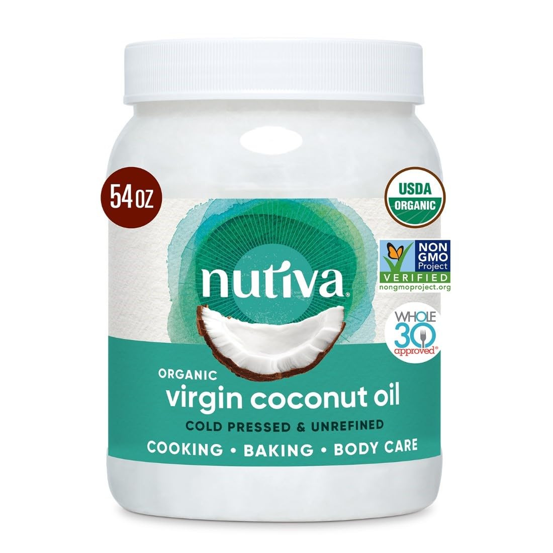 , Aceite de coco orgánico, 54 onzas líquidas