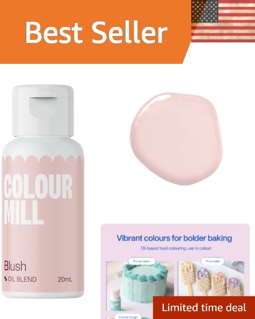 Allergen-Free 20ml Oil Blend Food Coloring in Blush – Fade-Resistant Pigment