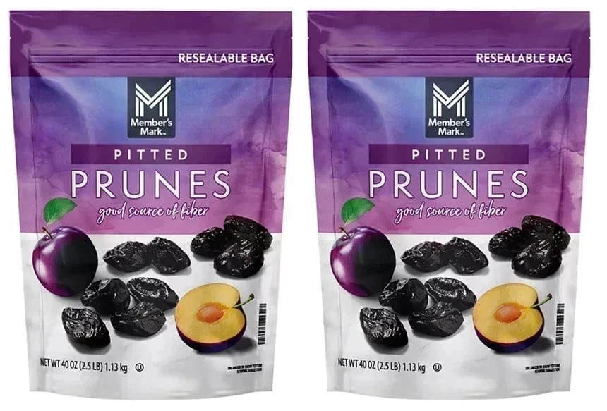 2 PACK – Member’s Mark Dried Pitted Prunes, 40 oz (Total 80 oz)