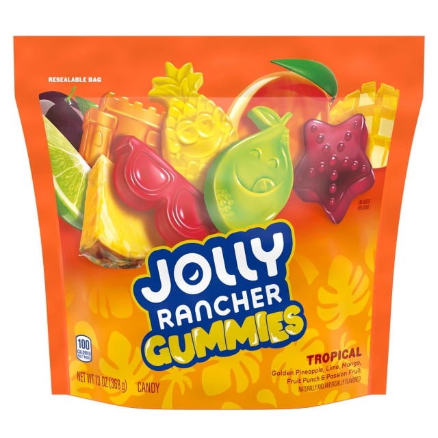 JOLLY RANCHER Tropical Fruit Flavored Gummies, 13 oz Bag