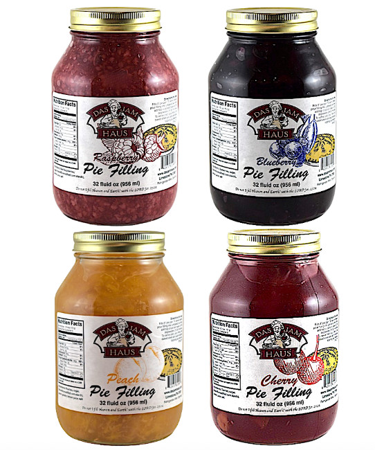 Pie Fillings Gourmet Handmade 7 Varieties 32oz 1 Quart ~All Natural Ingredients