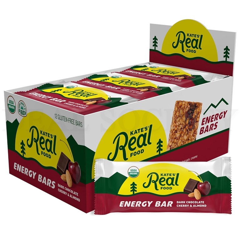 Kate’s Real Food Organic Granola Bars Dark Chocolate Cherry & Almond 12 Count