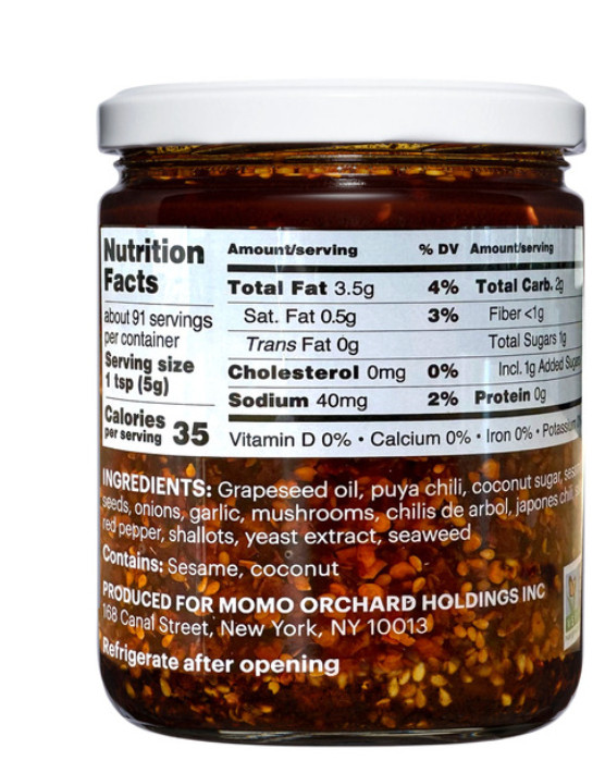 Momofuku Chili Crunch Oil 16oz XL Topping David Chang Spicy Crunchy Vegan NEW