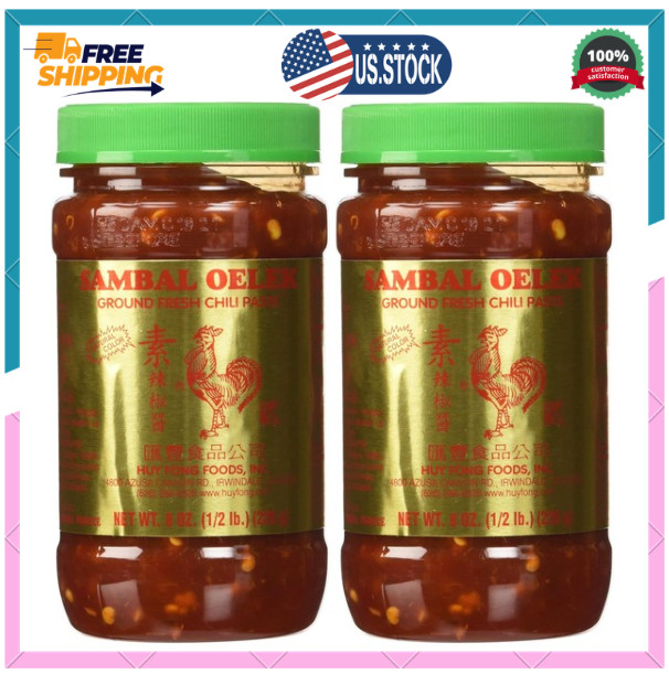 Sambal Oelek Chili Paste 8 Oz (Pack of 2)