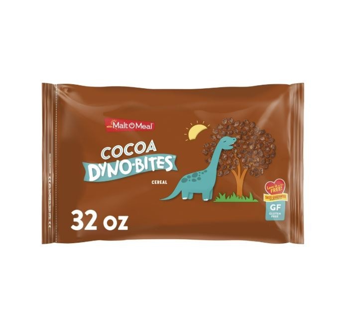 Malt-O-Meal Cocoa Dyno Bites Gluten Free Breakfast Cereal, 32 oz Resealable Bag