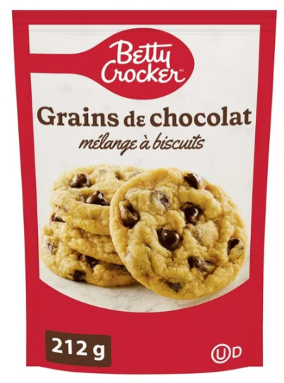 Betty Crocker Cookie Mix, Chocolate Chip, 212g (4 Pack)
