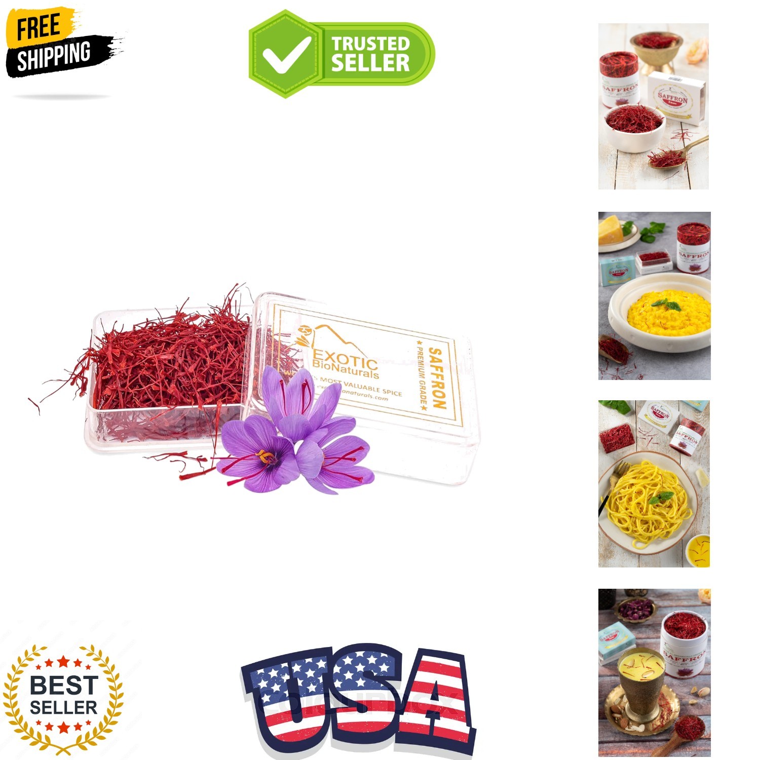 Quality Saffron | Super Negin Grade A+ Saffron Threads | Pure all Red Saffron…