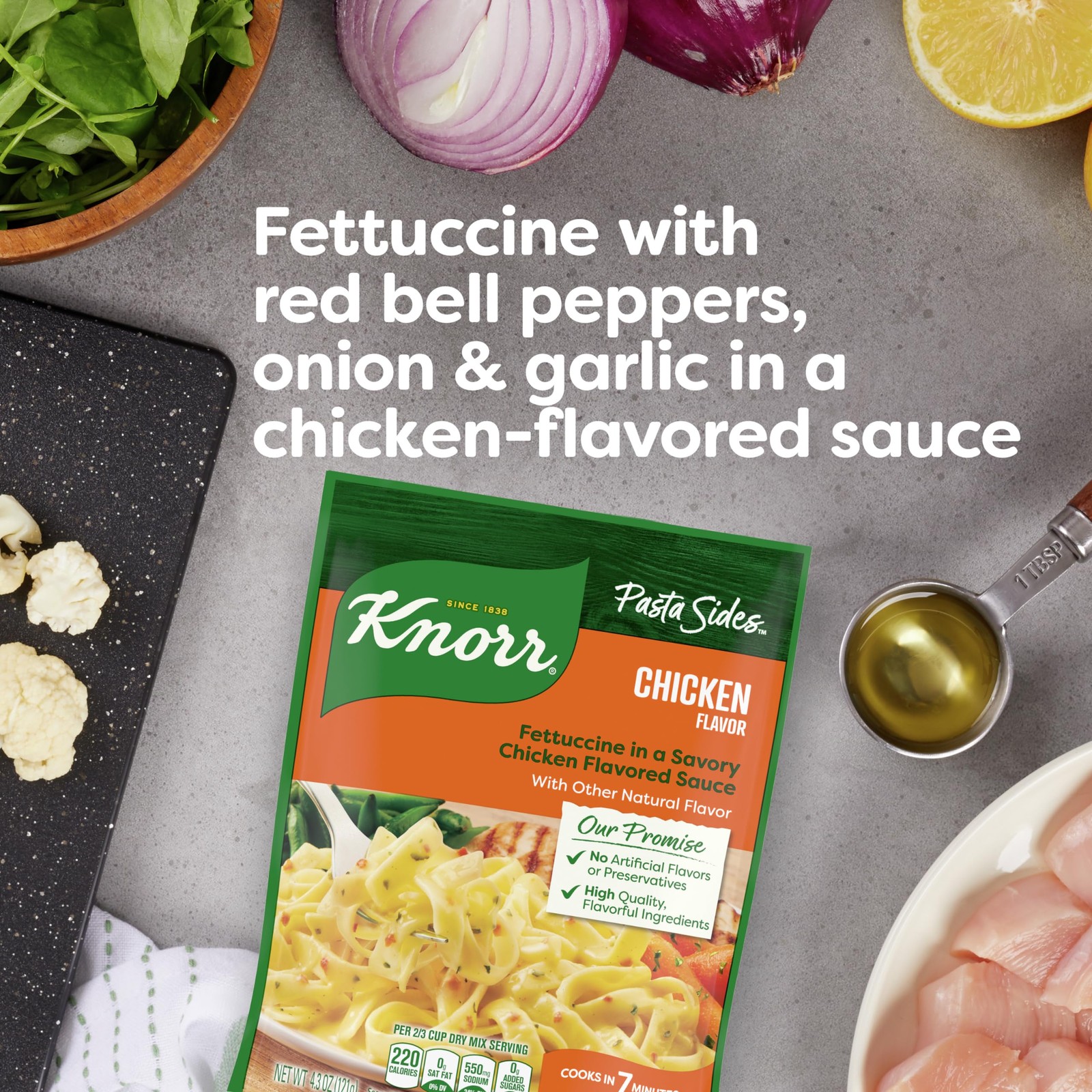 Knorr Pasta Sides Chicken Fettuccine For Delicious Quick Pasta Side Dishes 4.3oz
