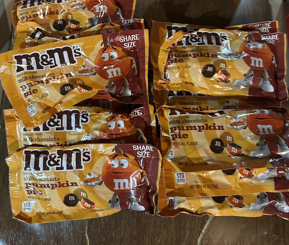 Lot Of Twelve Share Size Pumpkin Pie M&M’s