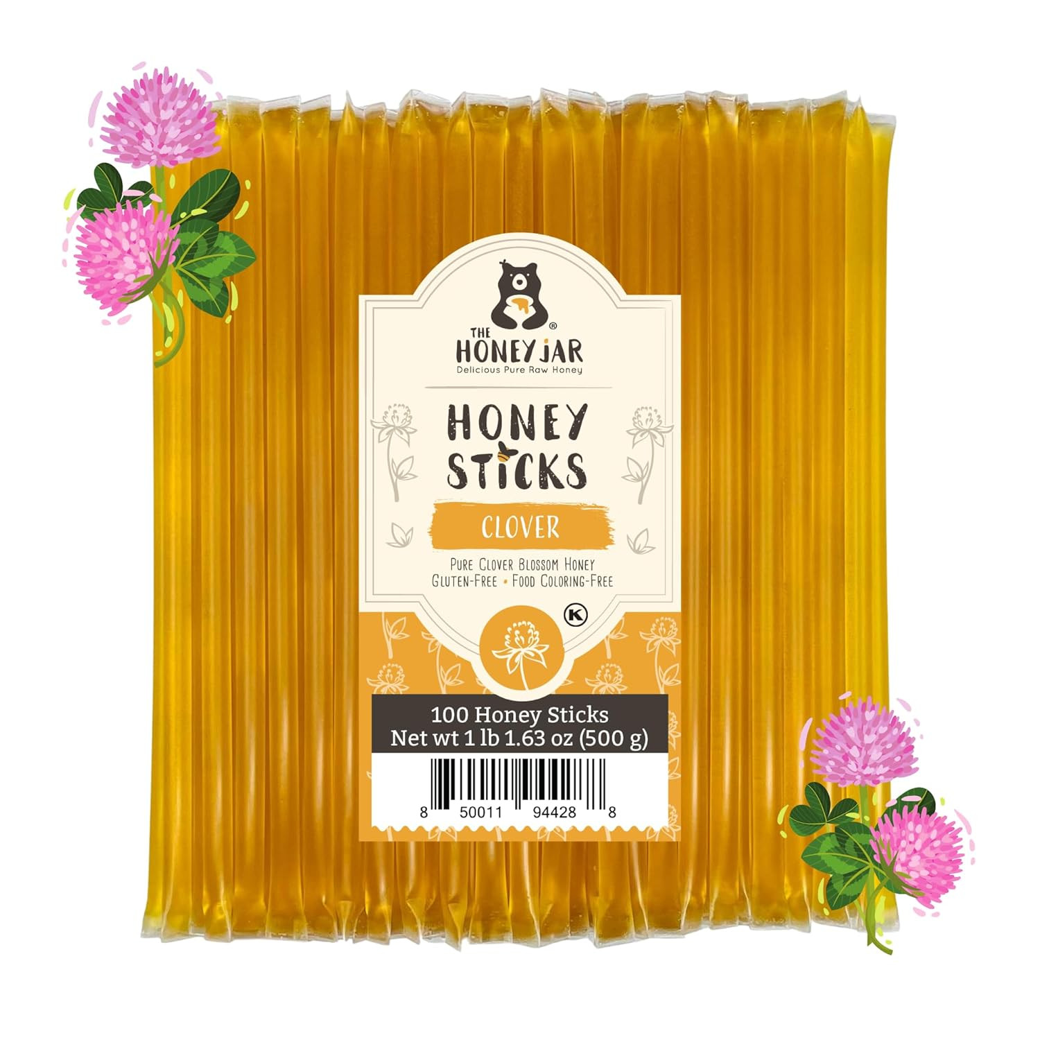 Plain Honey Sticks – Pure Honey Straws For Tea, Coffee, or a Healthy Treat – One