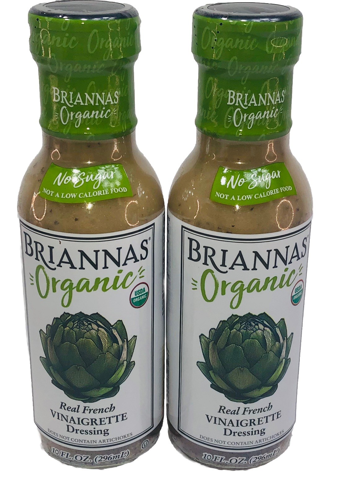 2 BRIANNAS Organic Real French Vinaigrette, 10 Fl Oz ( 2 Bottles)