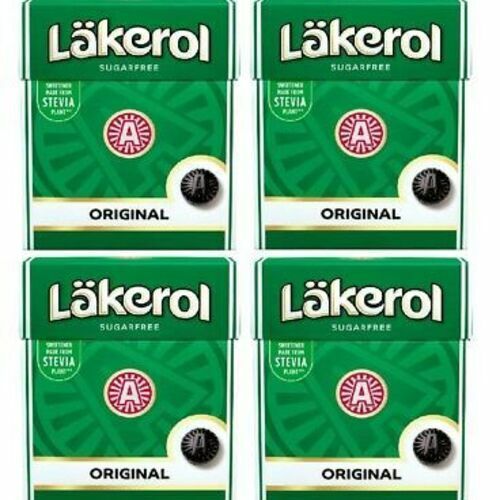 12 Packs Läkerol ( Lakerol ) Original Sugar Free 12 x 24g ( 0.85 oz) / Packet