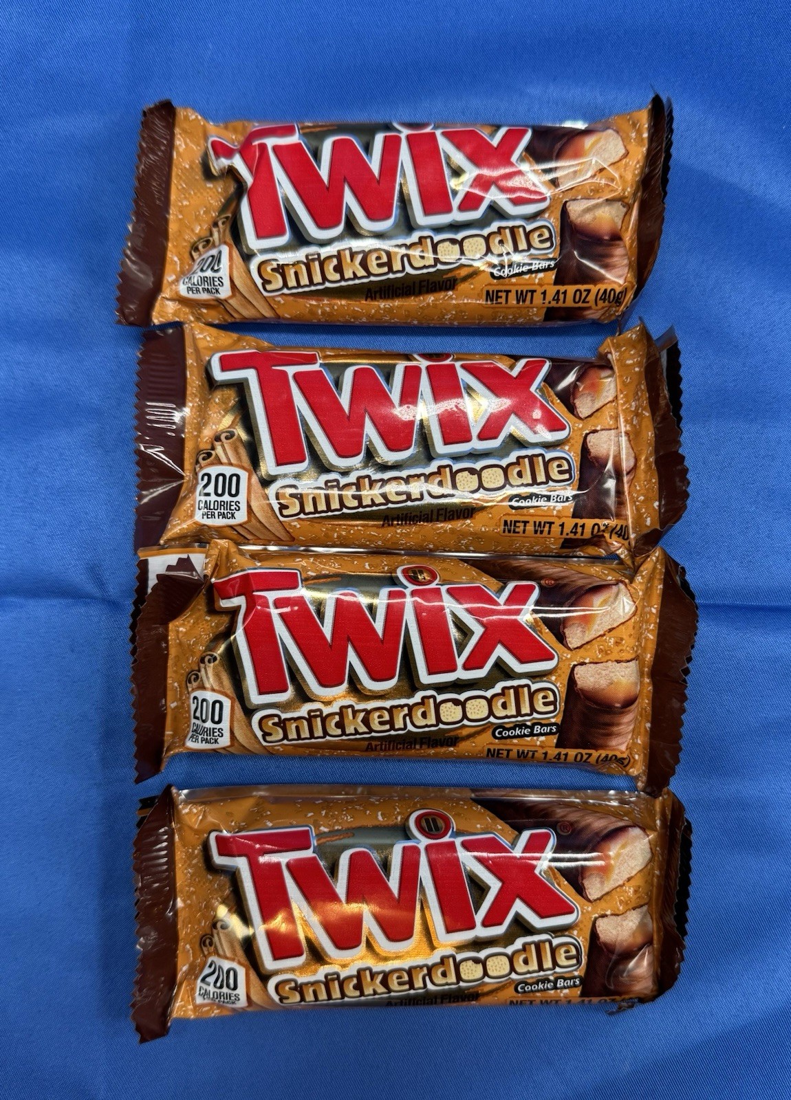 4 Packs TWIX Snickerdoodle Cookie Chocolate Candy Bars – 1.4oz