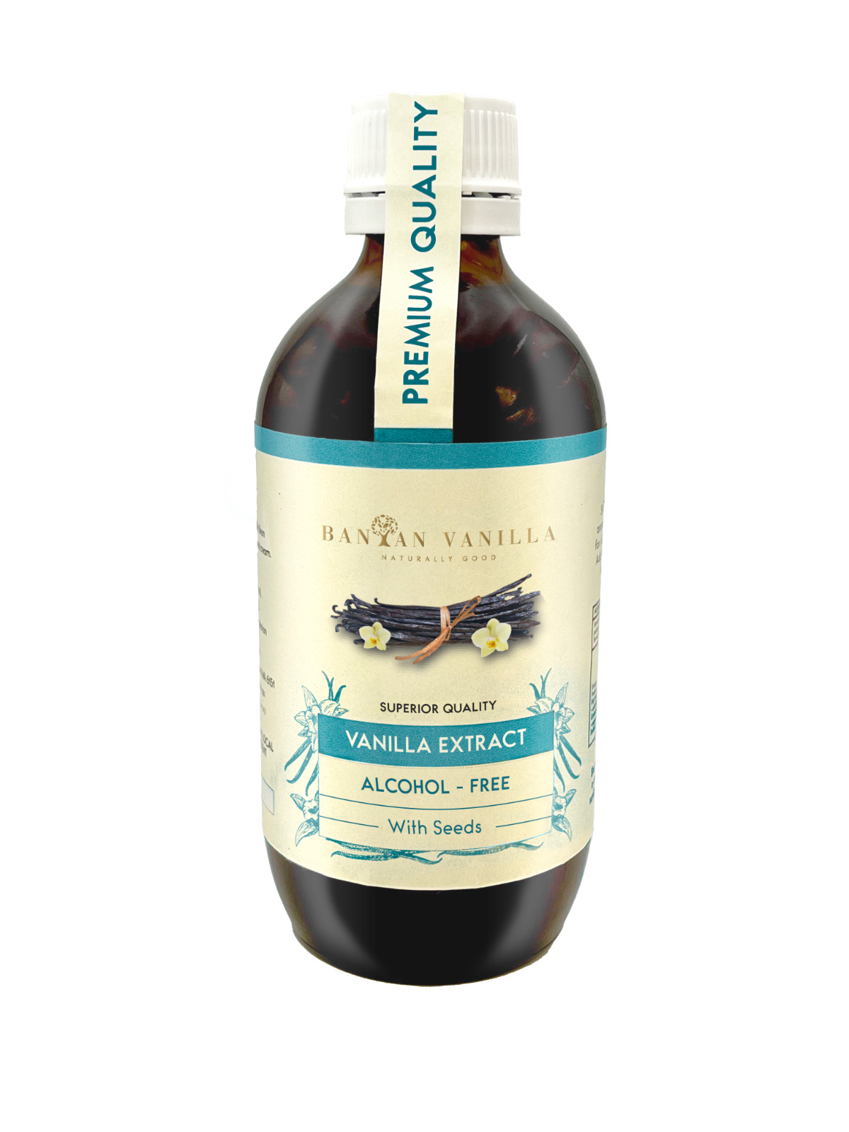 VANILLA BEAN EXTRACT ALCOHOL FREE 500 mL, FREE SHIPPING