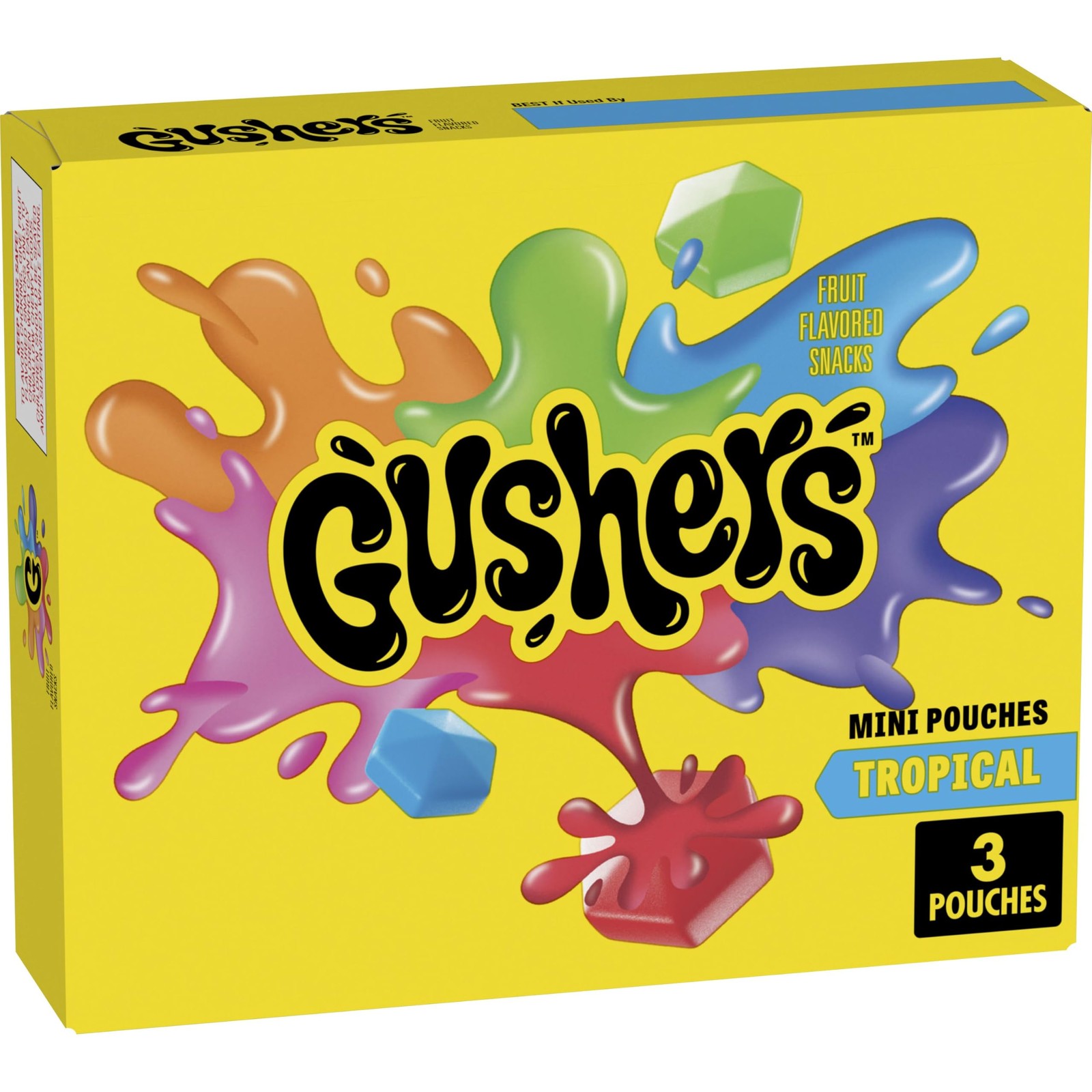 Gushers Tropical Fruit Flavored Snacks, Mini Pouches, 3 3 Count (Pack of 1)