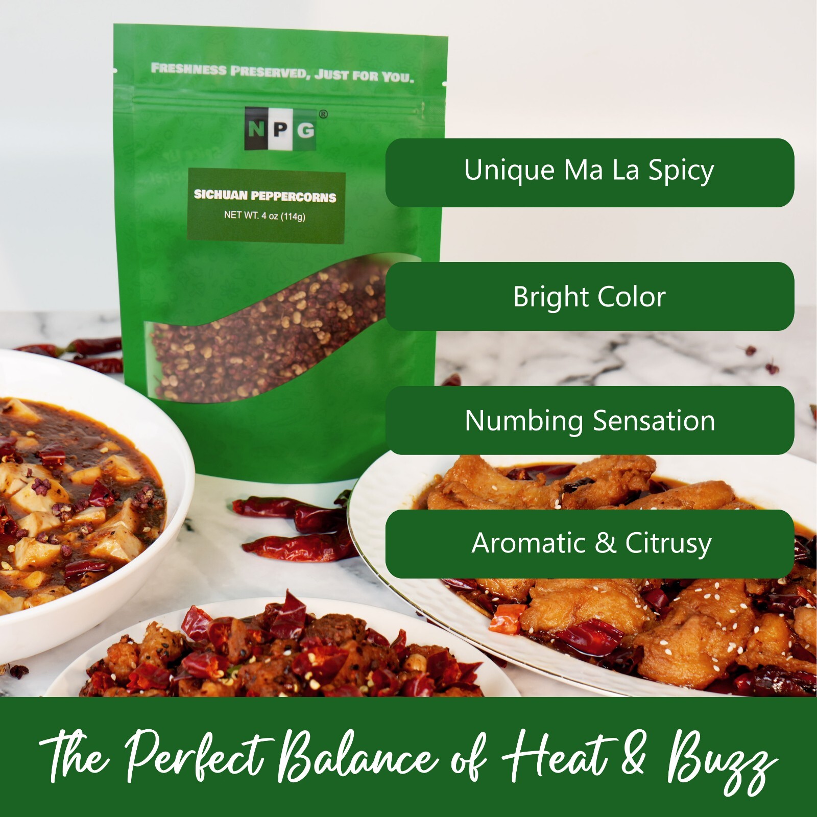 Premium Sichuan Red Peppercorns 4oz, A Mouth-numbing Szechuan Spices, Fresh