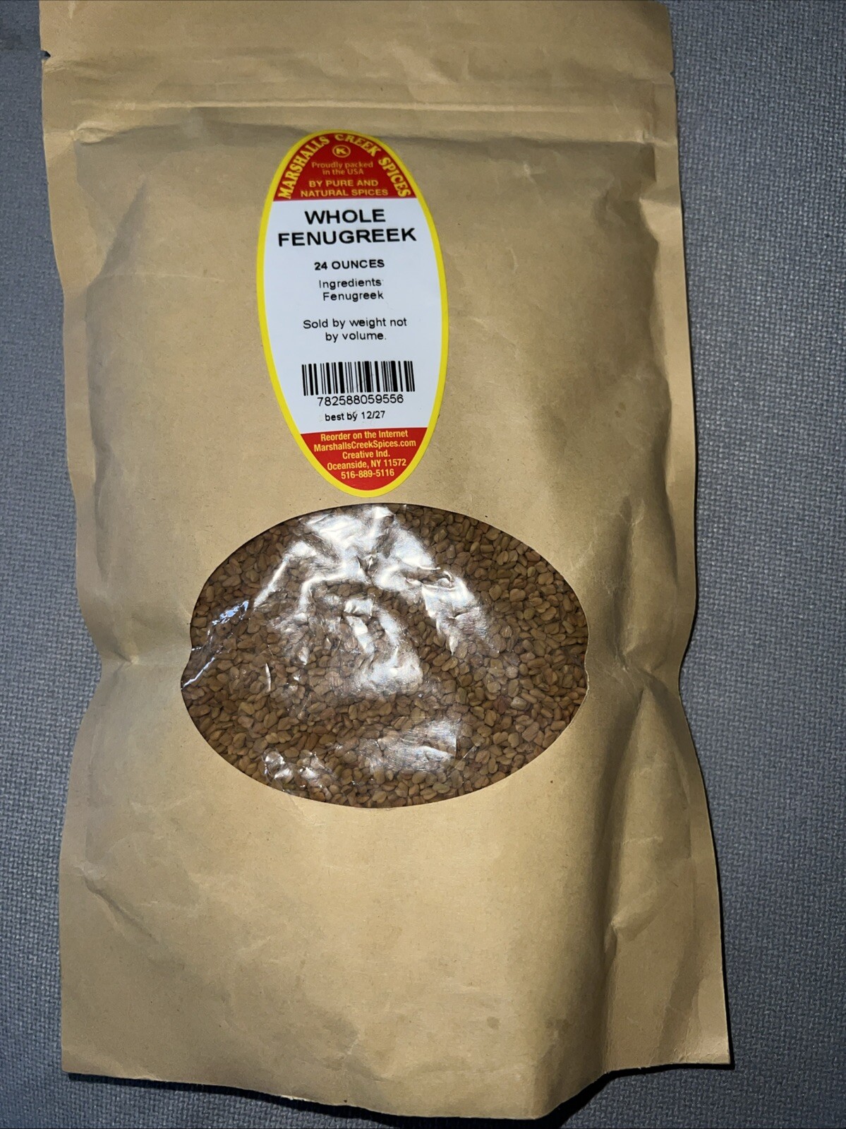Marshalls Creek Spices Whole FENUGREEK – 24 Oz – Best By 12/27