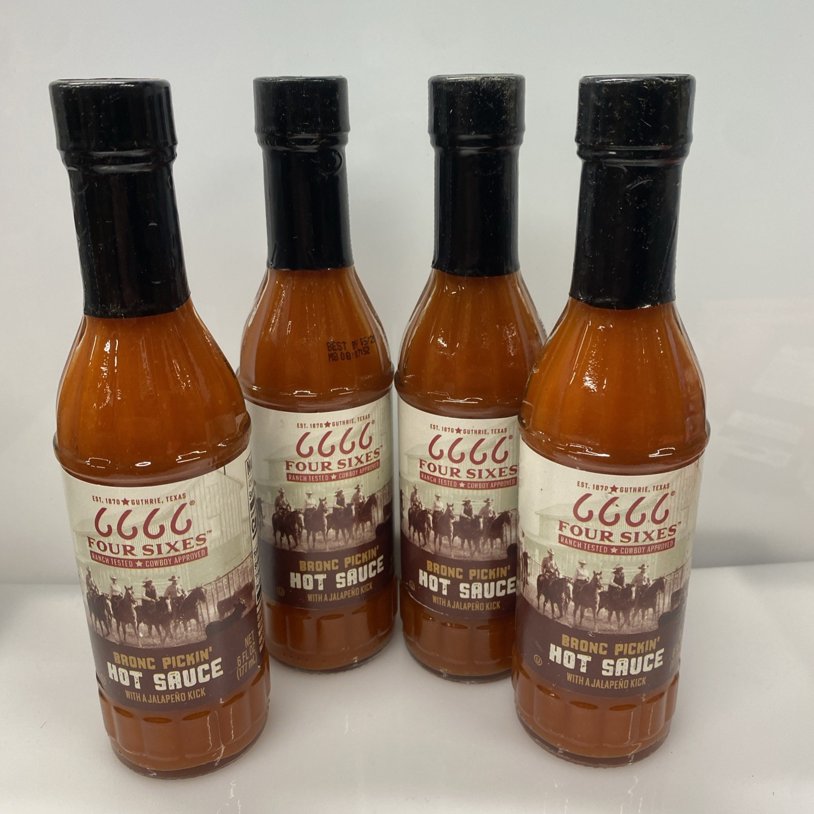 4X Four Sixes Bronc Pickin’ Hot Sauce with a Jalapeno Kick 6 Oz