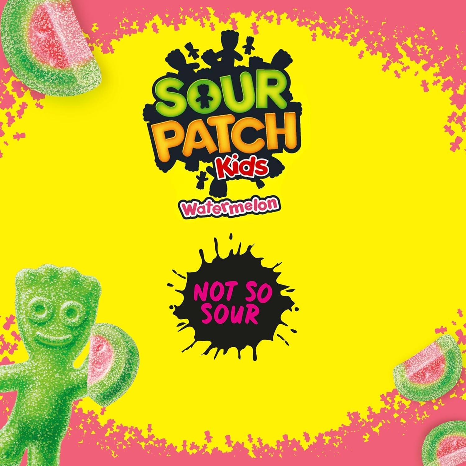 SOUR PATCH KIDS Watermelon Soft & Chewy Gummy Candy, Family Size, Bulk Candy, 1.