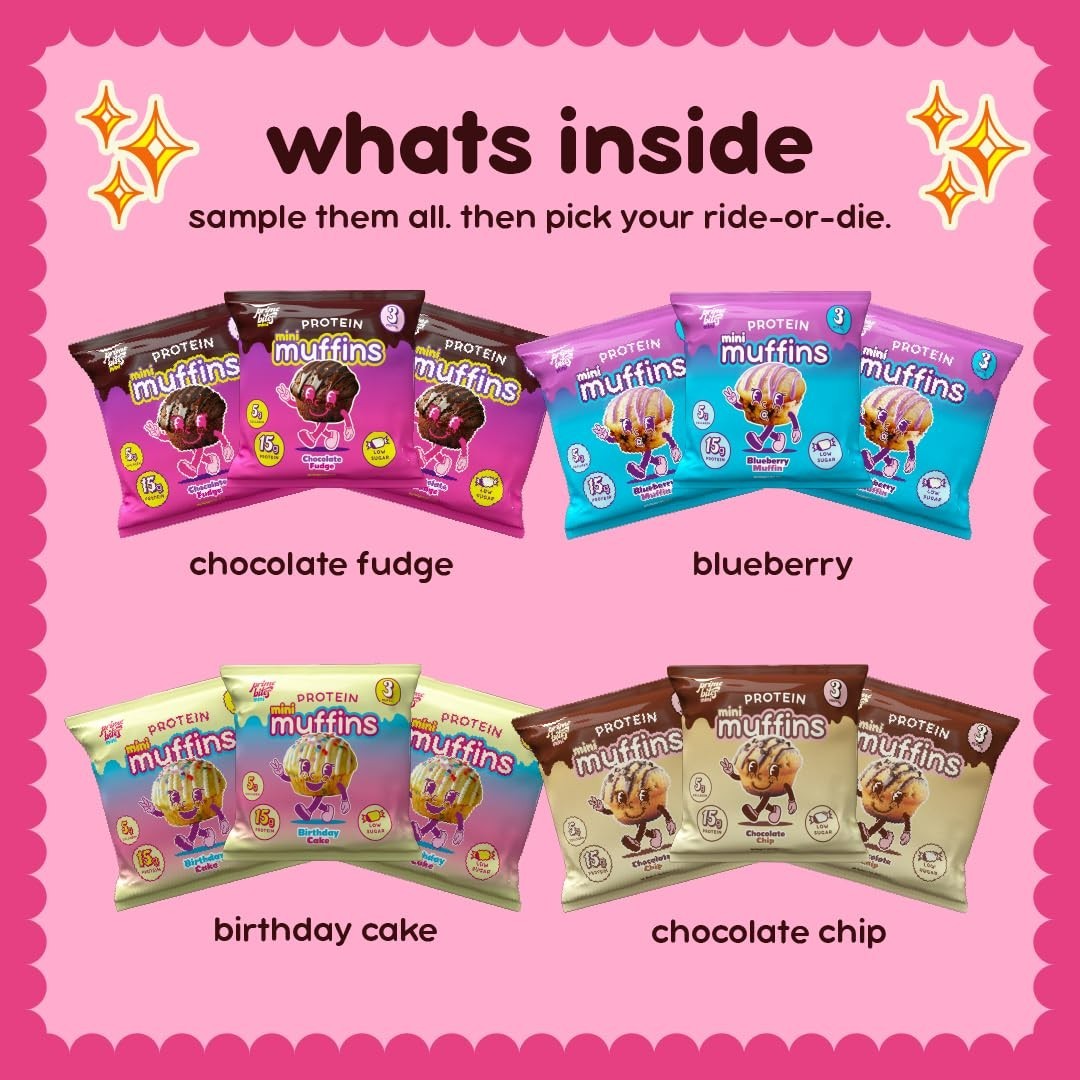 Prime Bites Minis – High Protein Muffin (12 Per Box, Variety Pack)