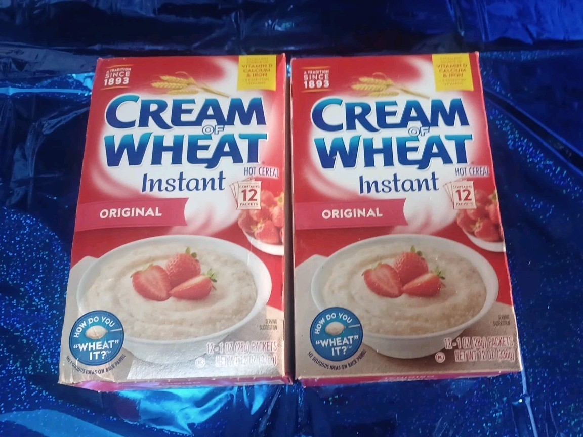 2 Boxes 24 Packets Cream of Wheat Instant Original Flavor Hot Cereal Ex: 2027