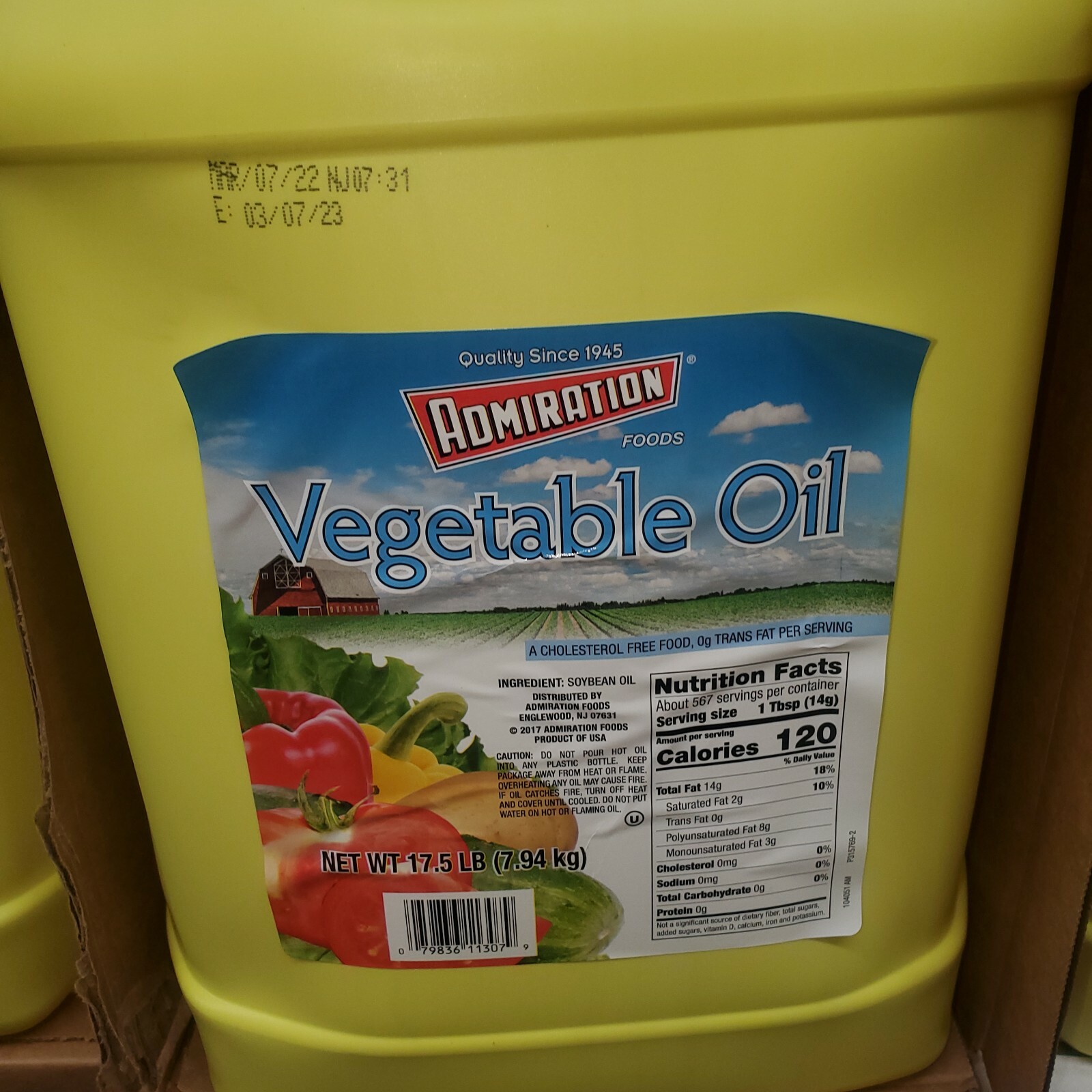 100% Admiration Soybean Oil – 17.5 lb.