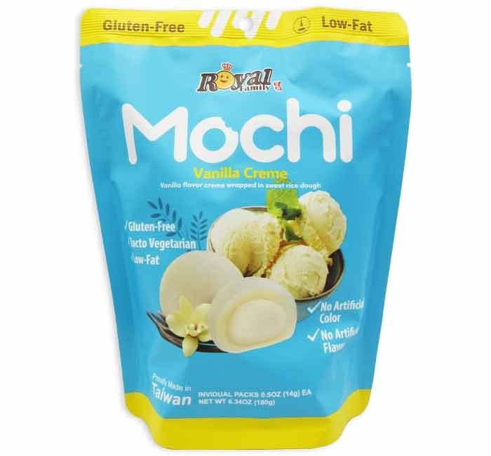 Royal Family Mochi Vanilla Creme – Vanilla Flavored Creme Sweet Rice Dough