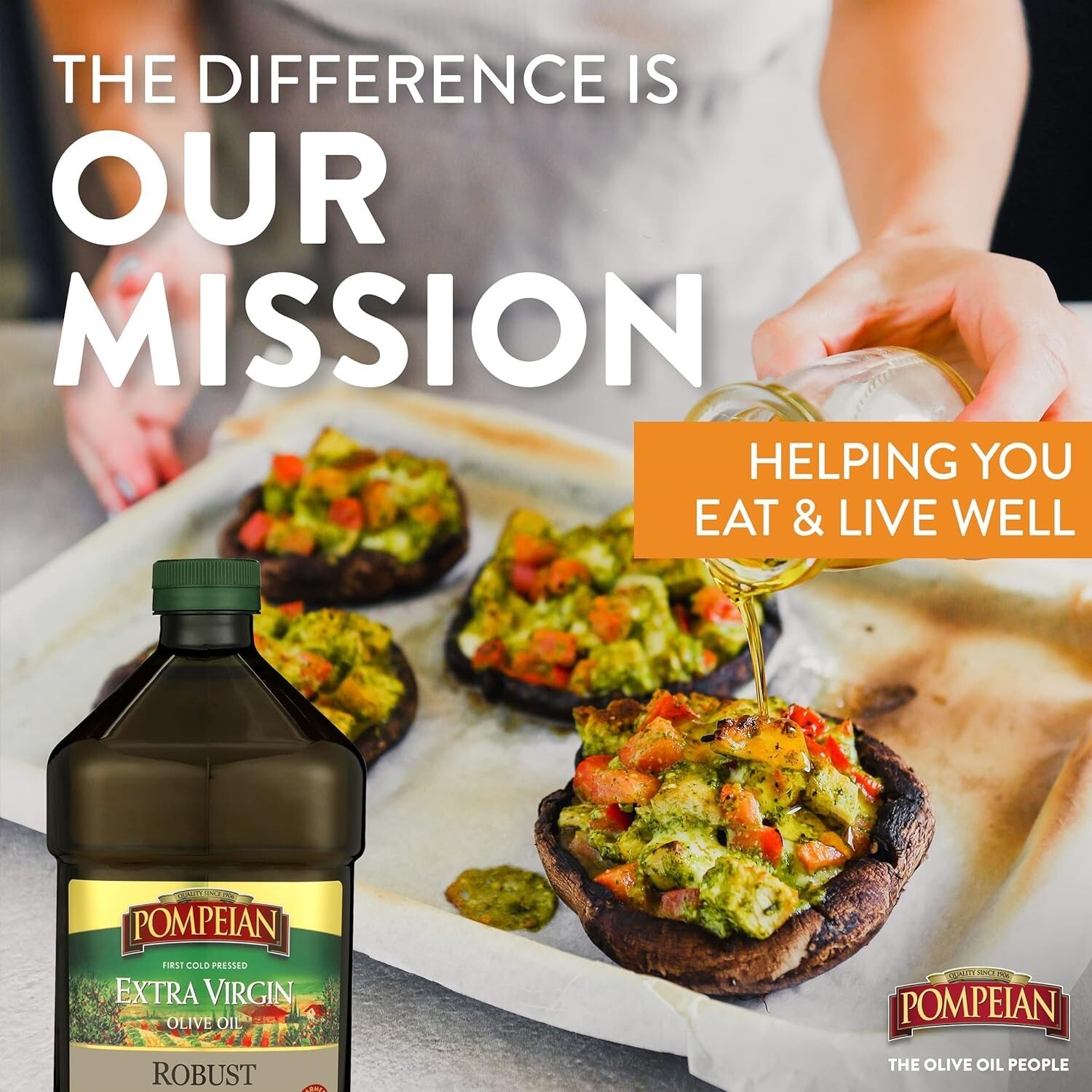 Pompeian Robust Extra Virgin Olive Oil – 101 fl oz