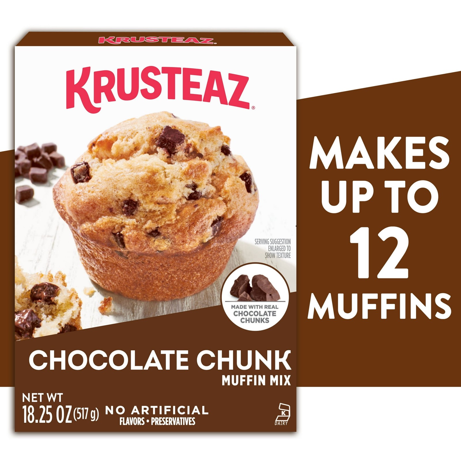 Krusteaz Muffin Mix Chocolate Chunk Muffin Mix, 18.25 oz