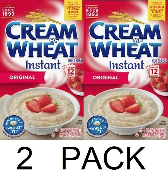 Cream of Wheat Instant ORIGINAL Hot Cereal 12 Packets in 1 Box 12 oz – 2 PACK