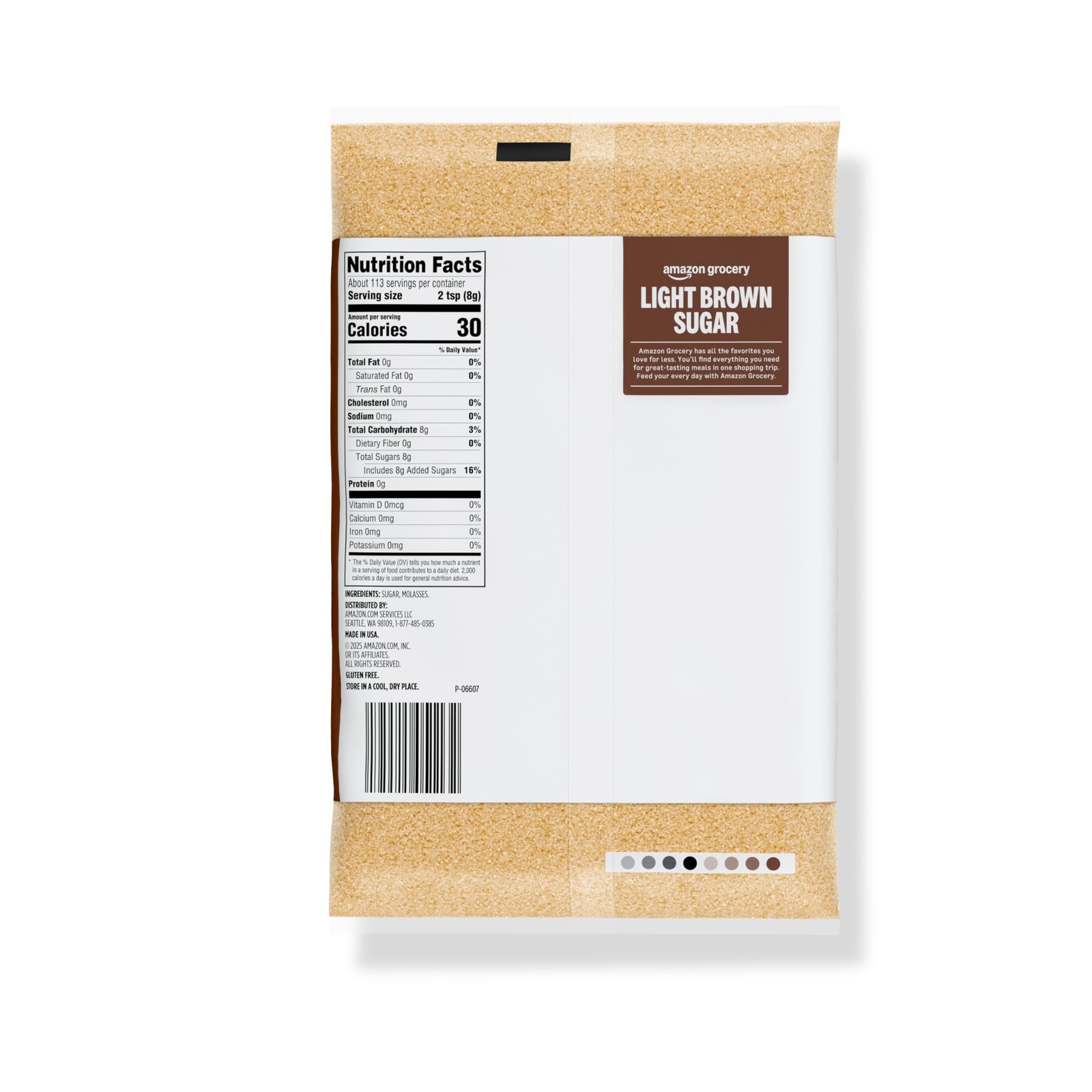 Amazon Grocery, Light Brown Sugar, 2lb 32 Ounce (Pack of 1),
