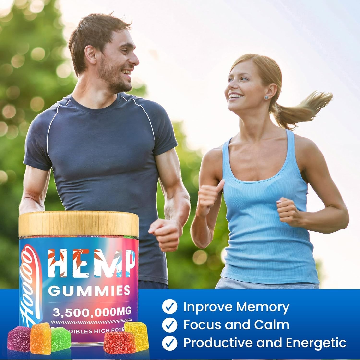 «Hemp Gummies for Adults, 6 Fruity Flavors for Deep Bedtime, Relax, Hemp Gummy I
