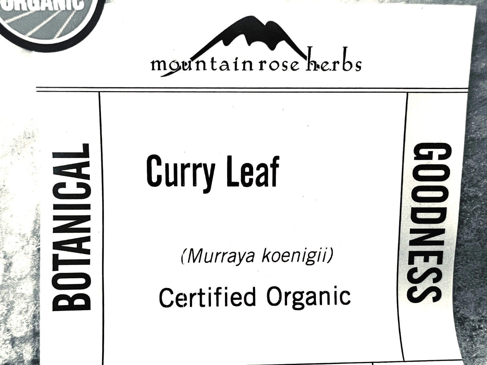 Curry Leaf Powder Organic, Mountain Rose Herbs. 1 oz