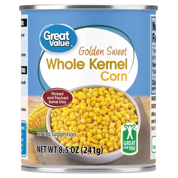 (12 pack) Great Value Golden Sweet Whole Kernel Corn, 8.5 oz Can