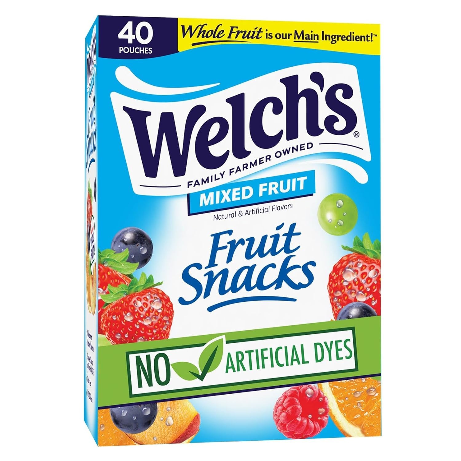 Welch’s Fruit Snacks, Mixed Fruit, Bulk Pack, Individual Single Serve Bags, 0.8