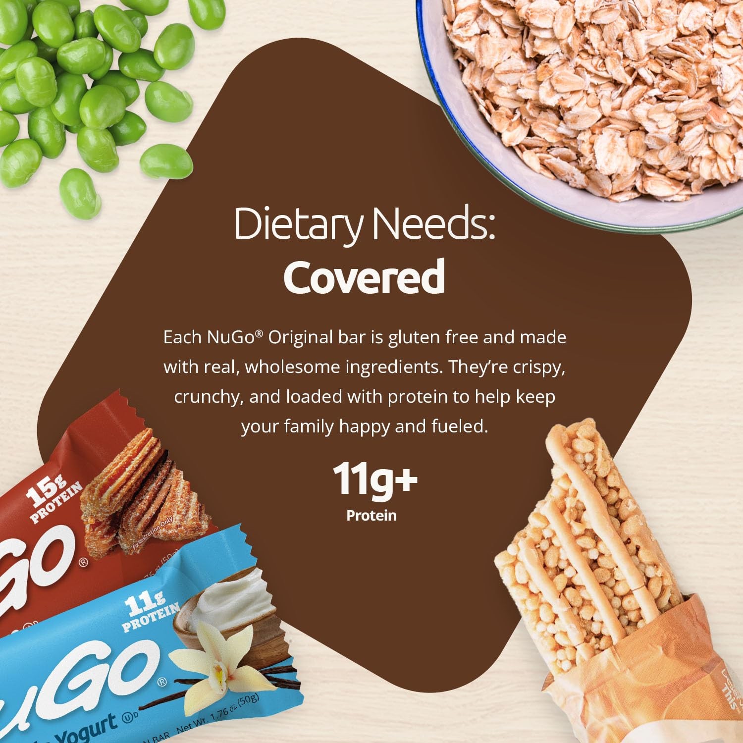 NuGo Original, Coffee, 11g Protein Bar, Gluten Free, 15 15 Count (Pack of 1)