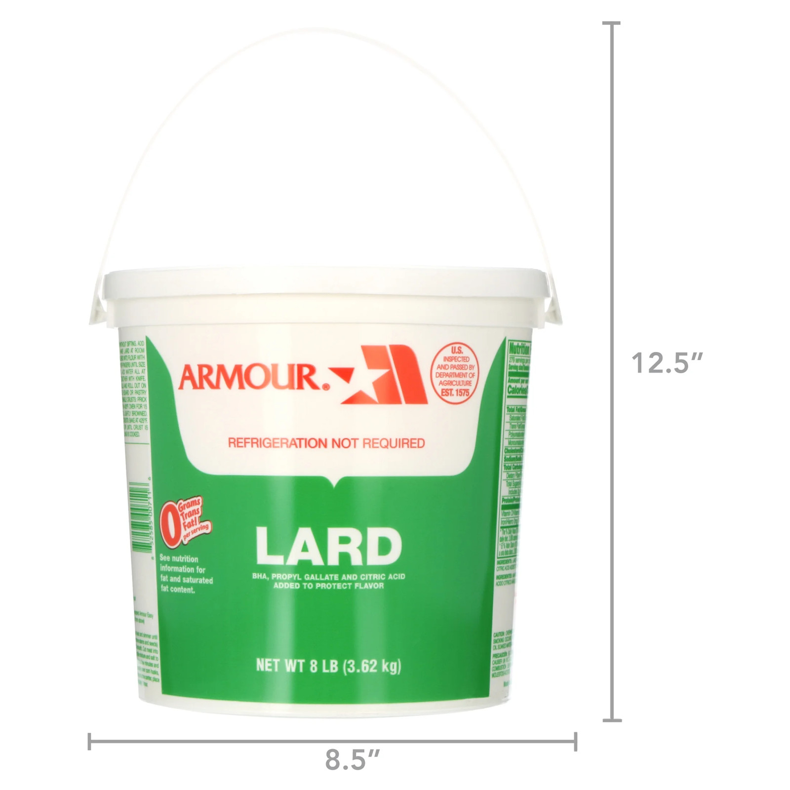 Armour Lard, 8 Lb. Pail