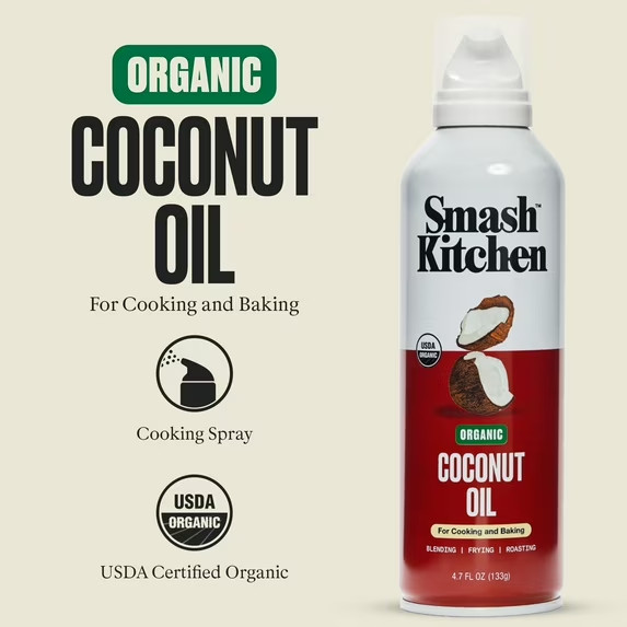 Smash Kitchen Organic Coconut Oil Spray, 4.7 fl oz Can