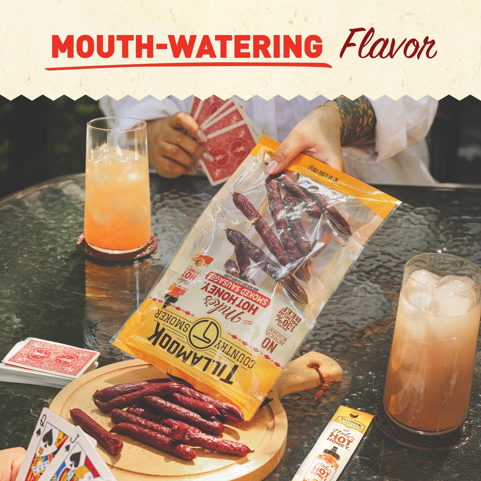 Tillamook Country Smoker 100% Beef Smoked Sausage, Mike’s Hot Honey, 9.25oz