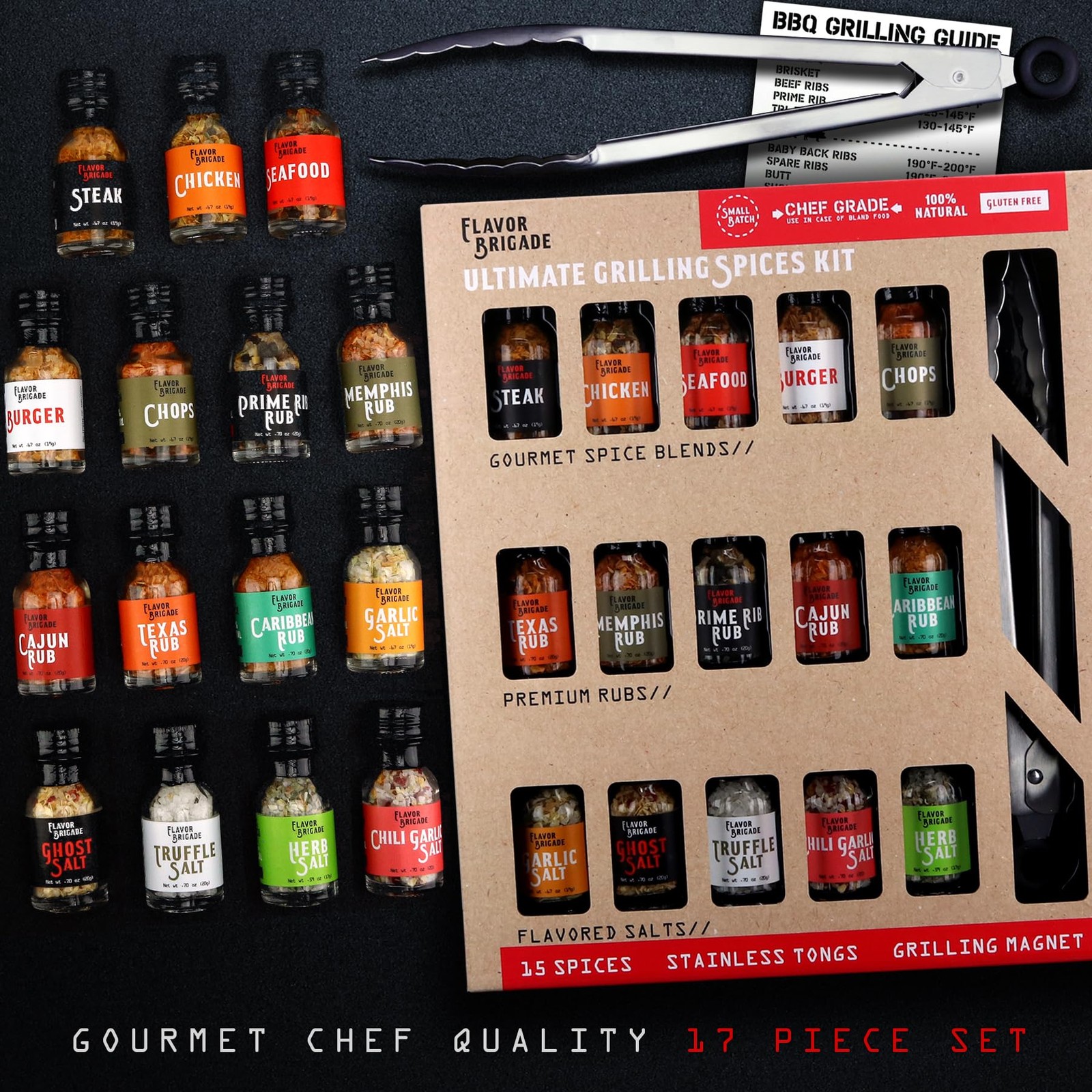 Ultimate Grilling Gift for Men BBQ Accessories Gourmet Spice Blends & Seaso…