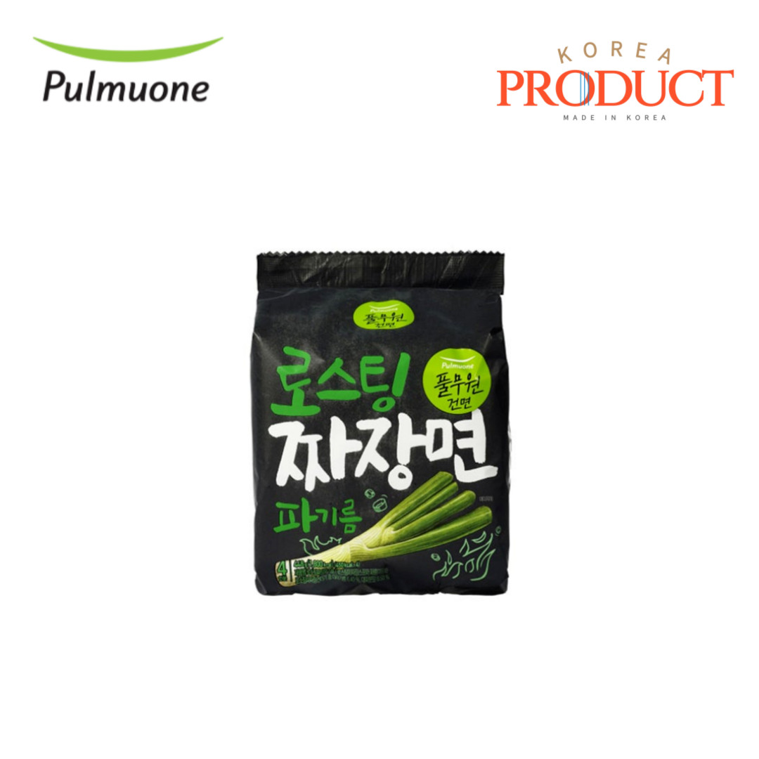 PULMUONE Roasting Green Onion Oil JJajang Ramen 105g x 4 Jajangmyeon Non-Fried