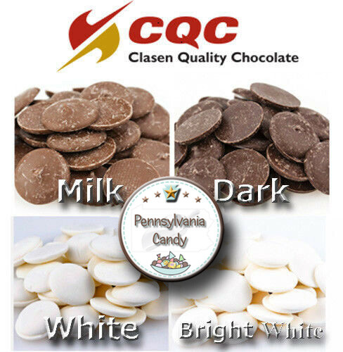 Clasen 2 lb Milk Dark or White MELTING WAFERS Candy Melts Coating Chocolate Disc