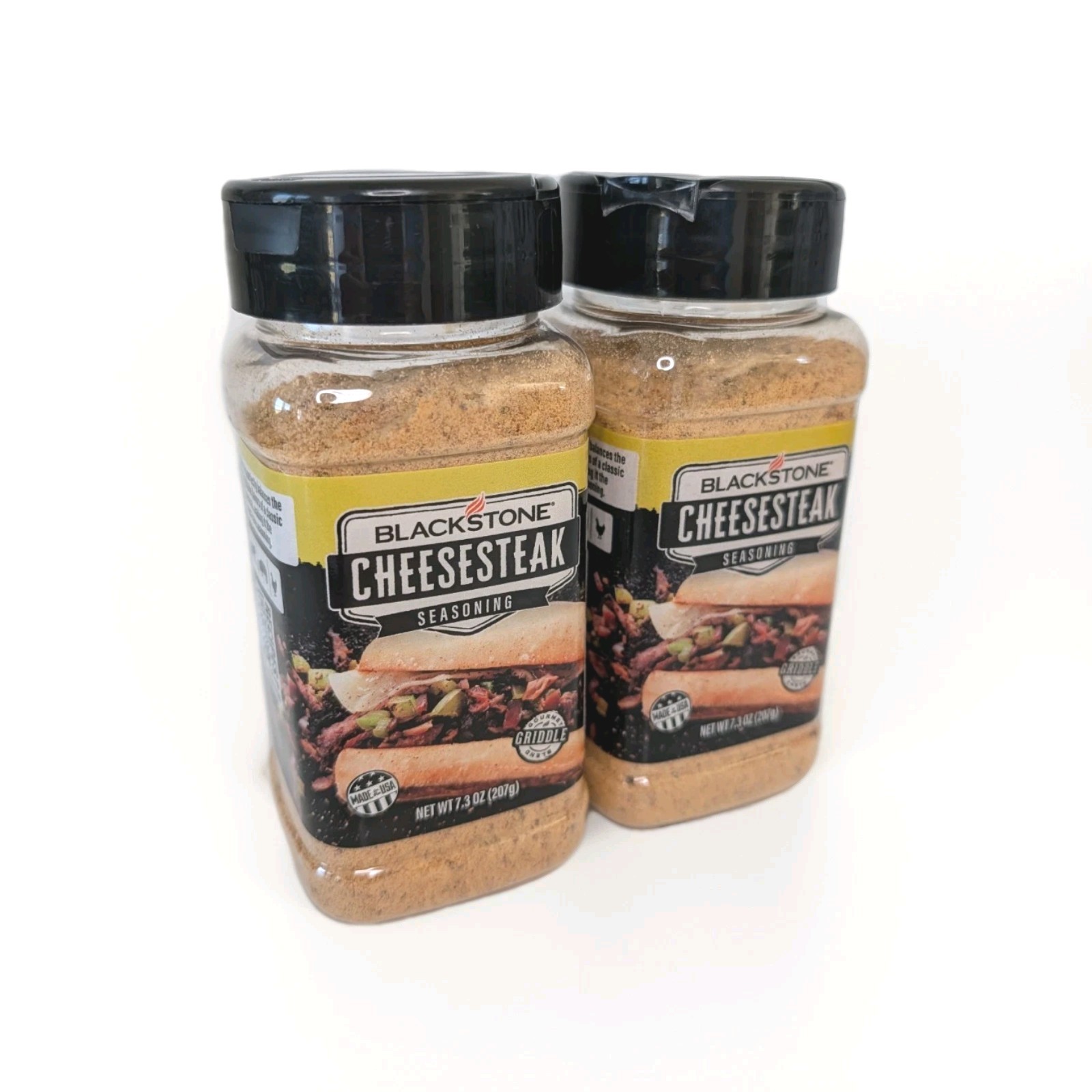 2 Pack Blackstone Cheesesteak Seasoning 7.3 oz Gourmet Griddle Blend 08/2027