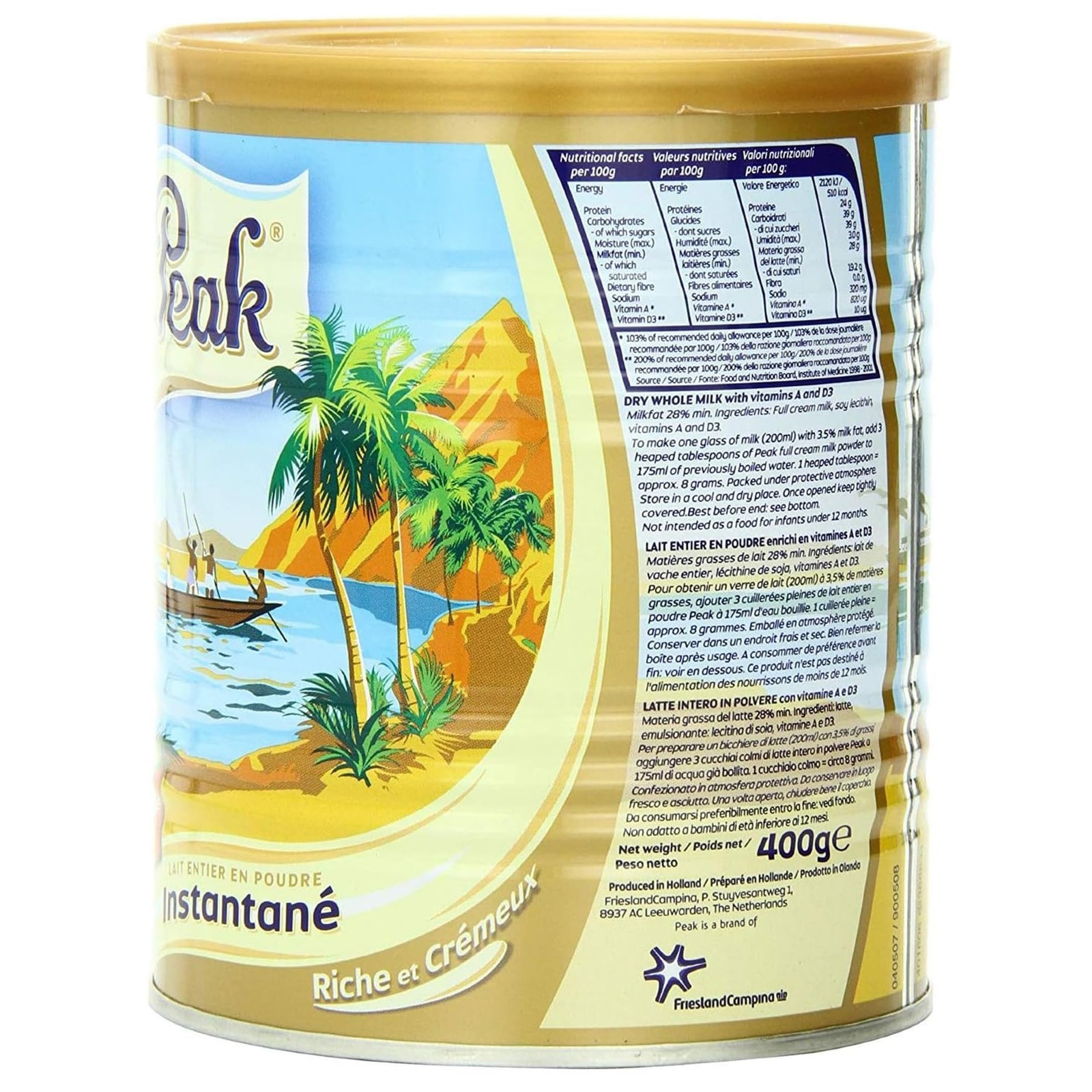 Peak Instant Full-Cream Dry Whole Milk Powder, 14.1 Ounce (Pack of 1)