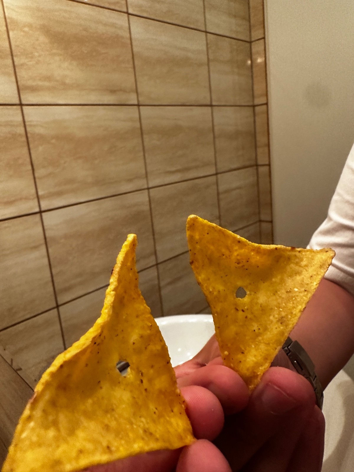 Chips with and intrestinf hole in it