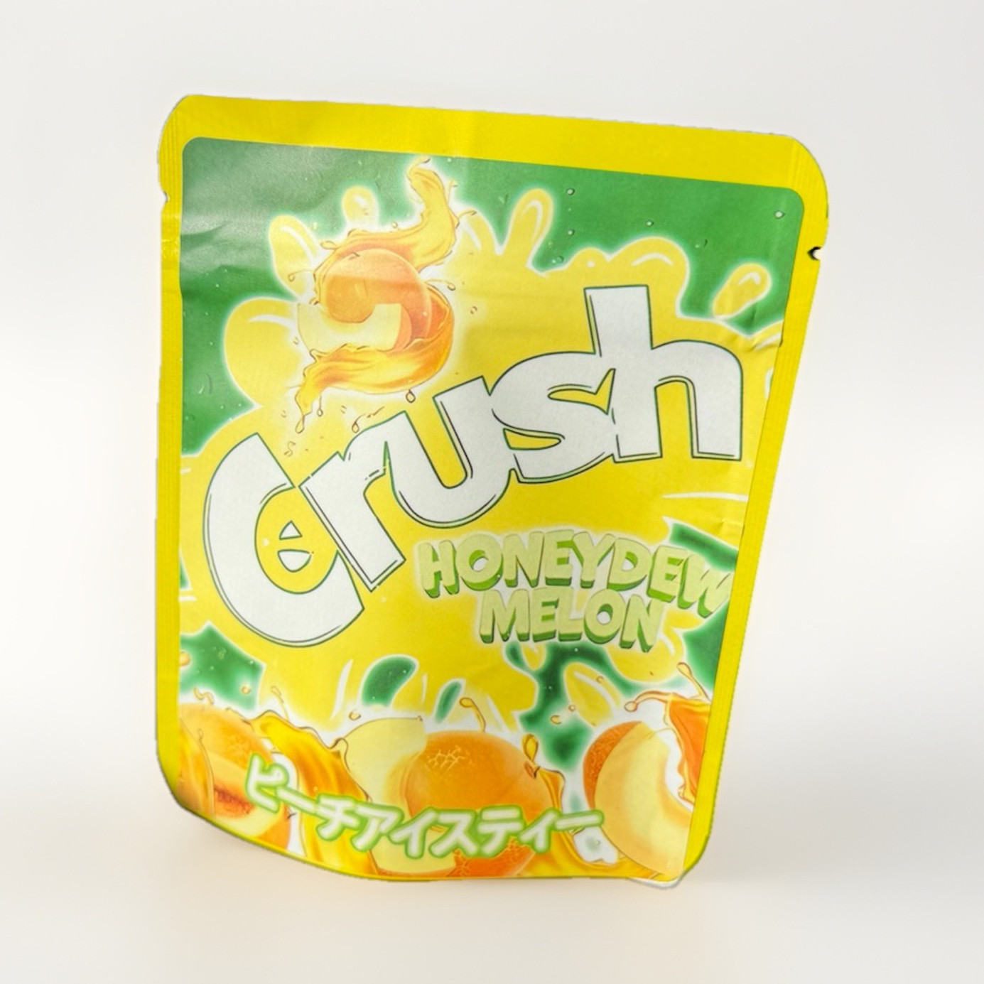 128 Pcs – 3.5g Crush Honeydew Melon Sticker Bags Thick Durable Sealable
