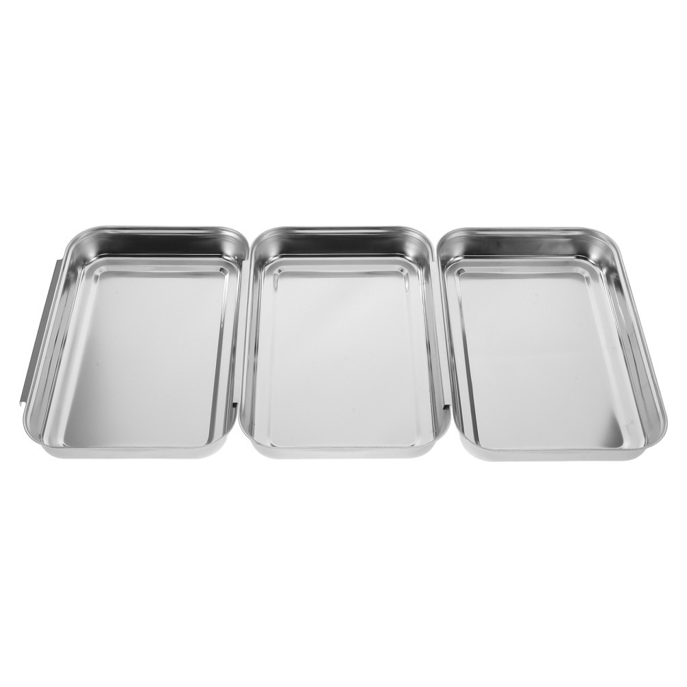 Breadcrumb Tray Set Chicken Breading Trays Food Coating Stainless Steel