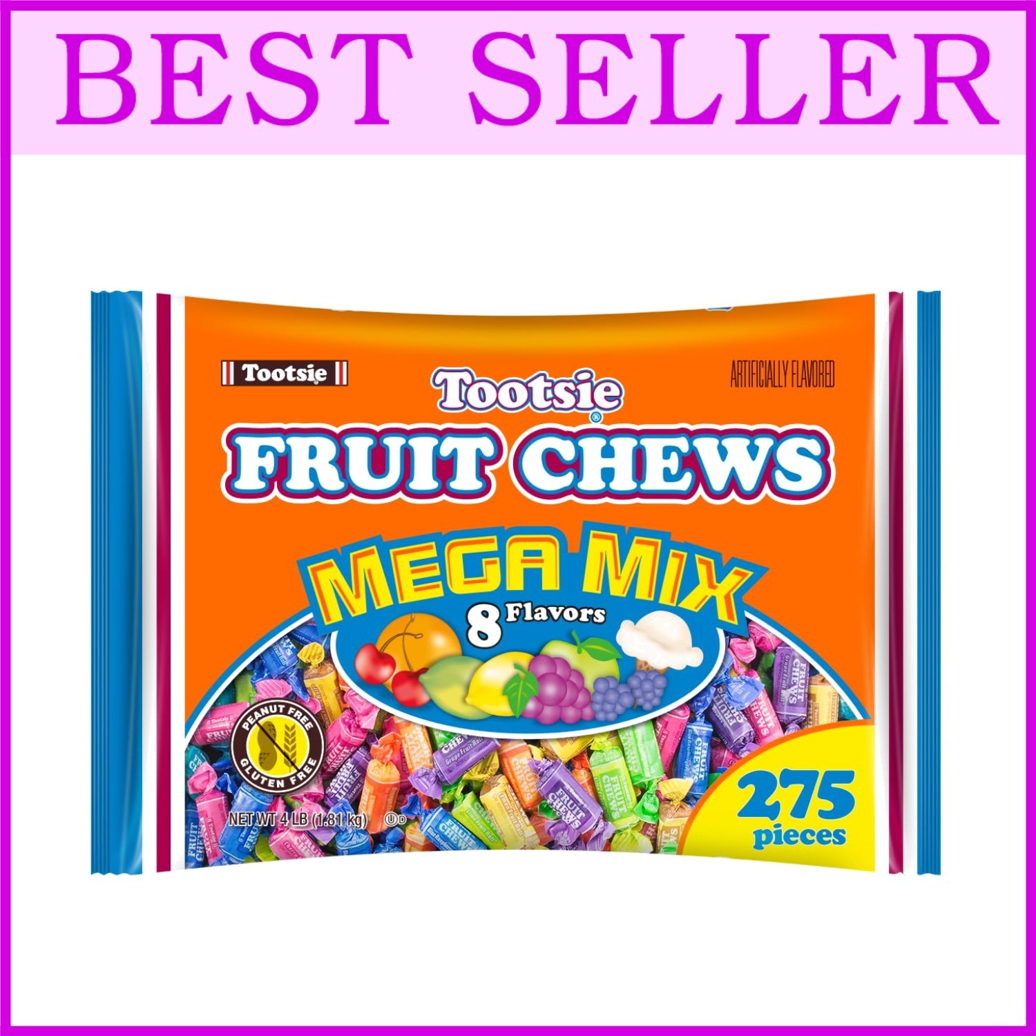 Tootsie Fruit Chews Mega Mix – Individually Wrapped#