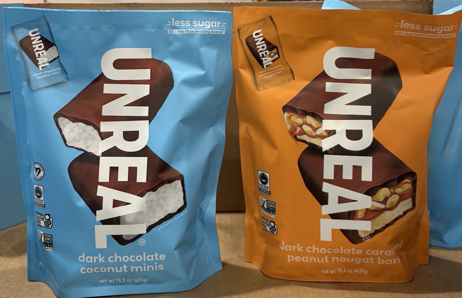 Unreal Dark Chocolate Coconut & Caramel Peanut Nougat Minis